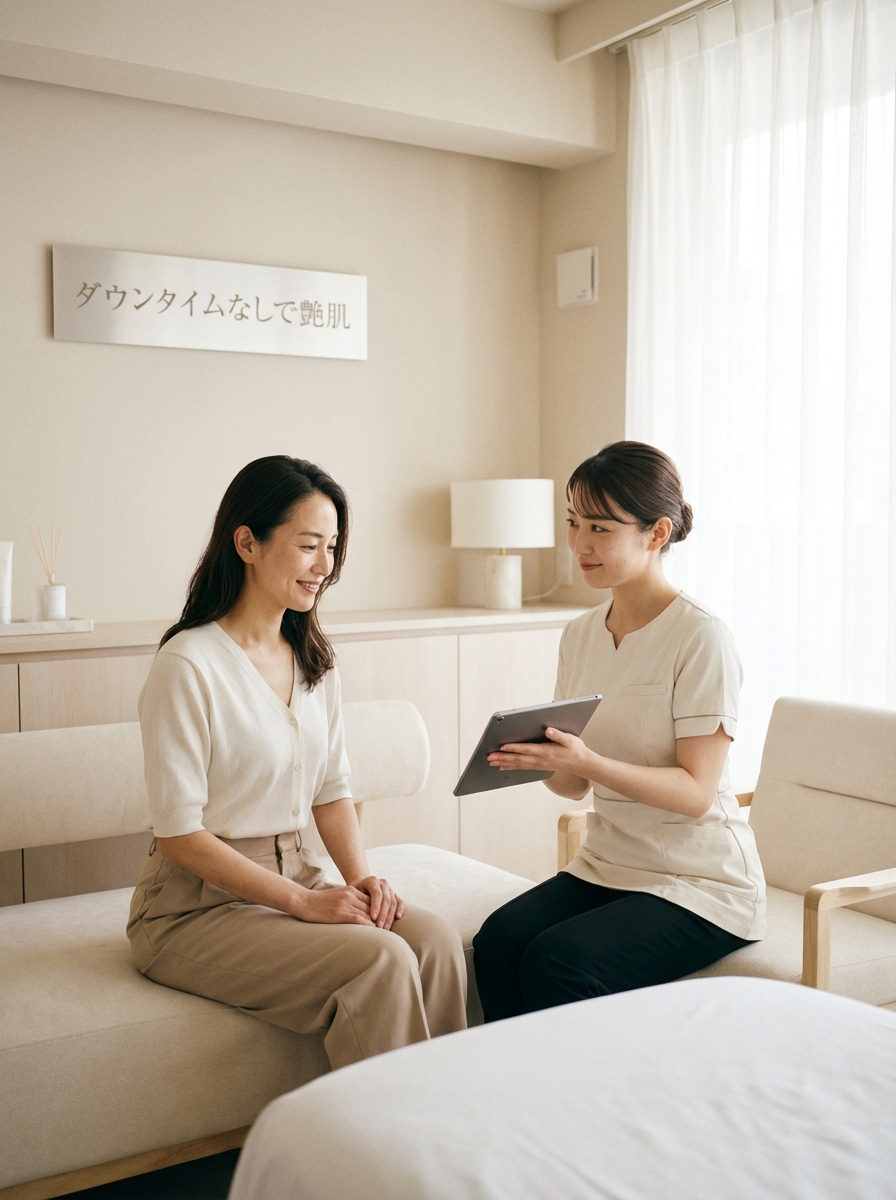 カウンセリング風景 ダウンタイムなしで艶肌