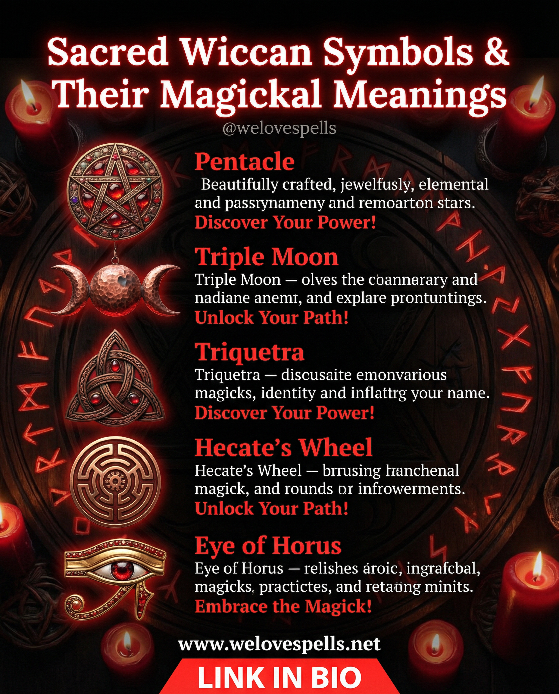 Ancient magical symbols glowing with spiritual energy