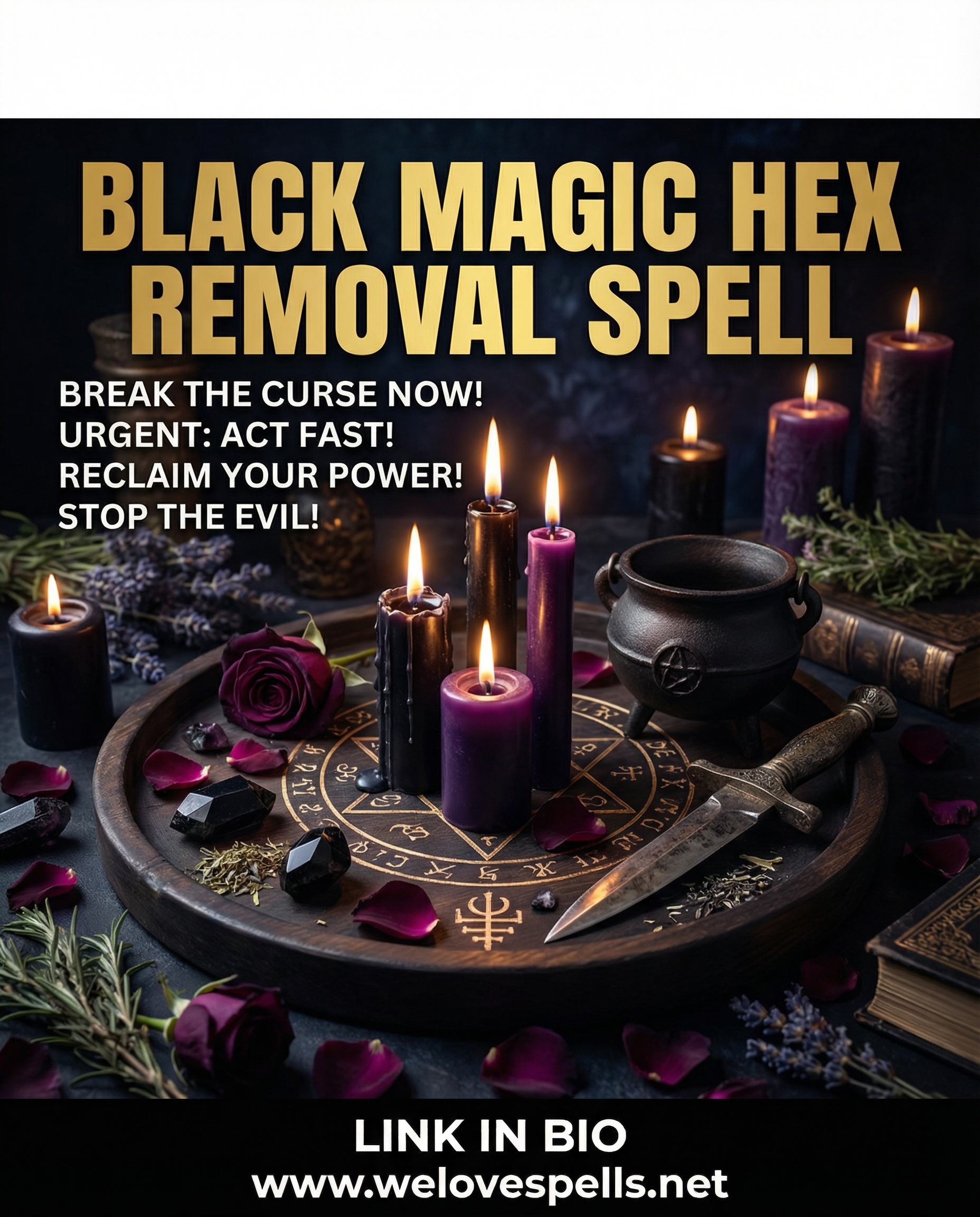 Black Magic Hex Removal Spell Instant Cleansing Ritual