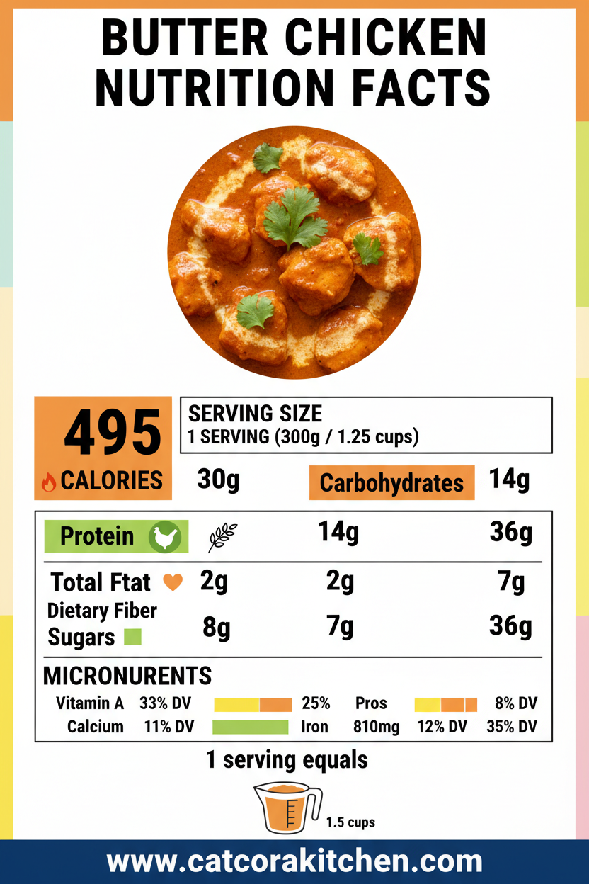 Butter chicken nutritional information