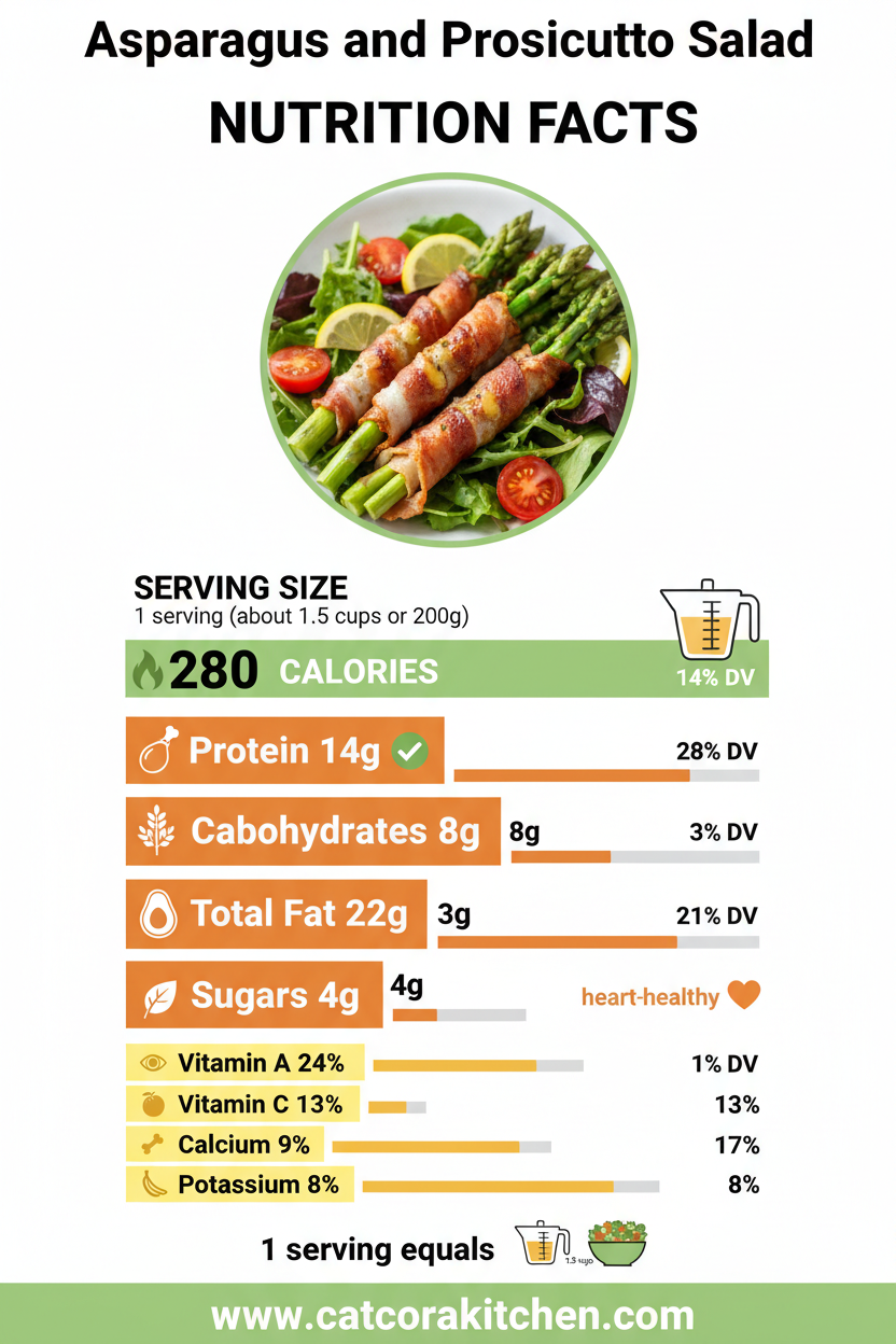 Asparagus and prosciutto salad nutritional information