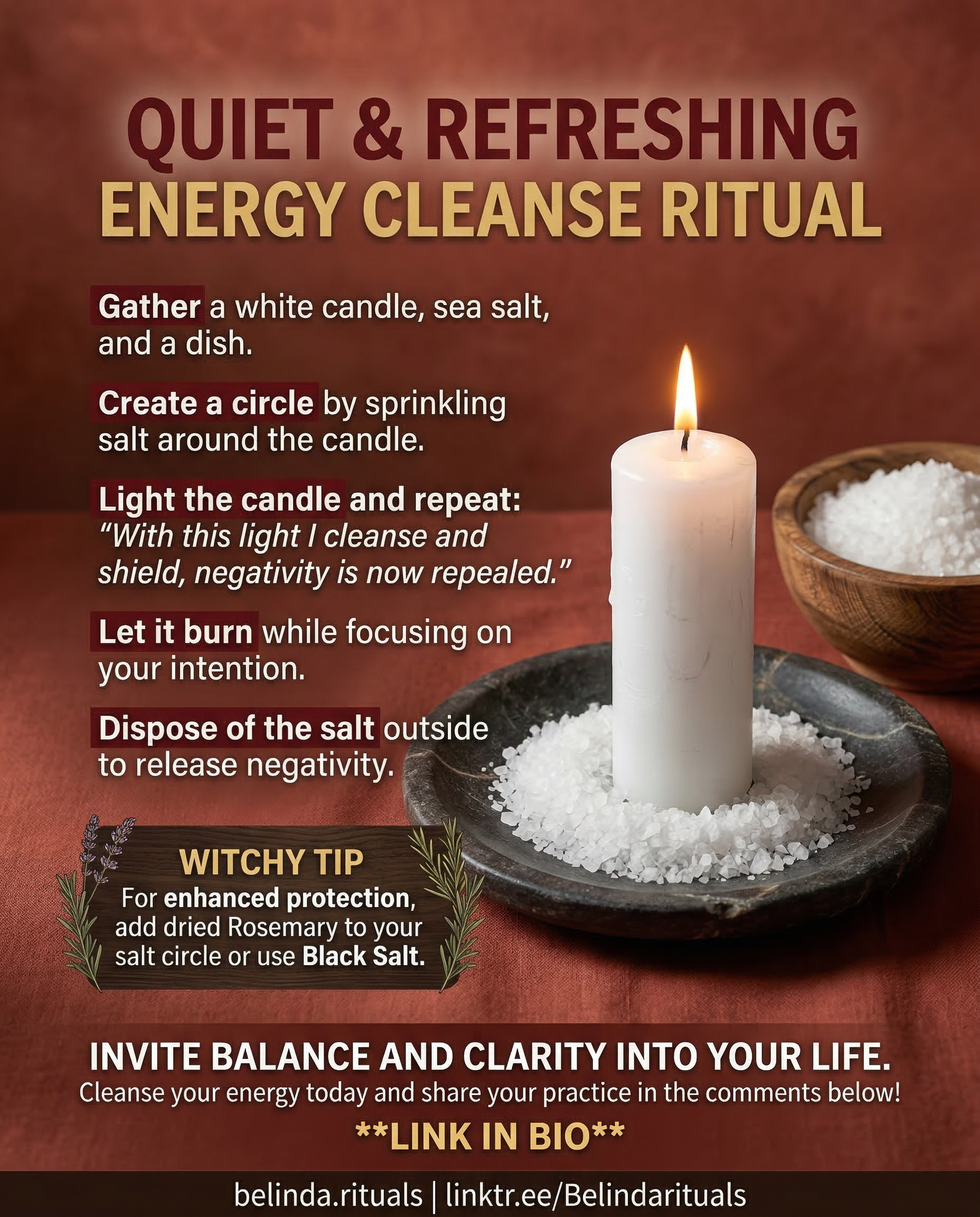 Simple Salt and Candle Spell for Quick Energy Cleansing