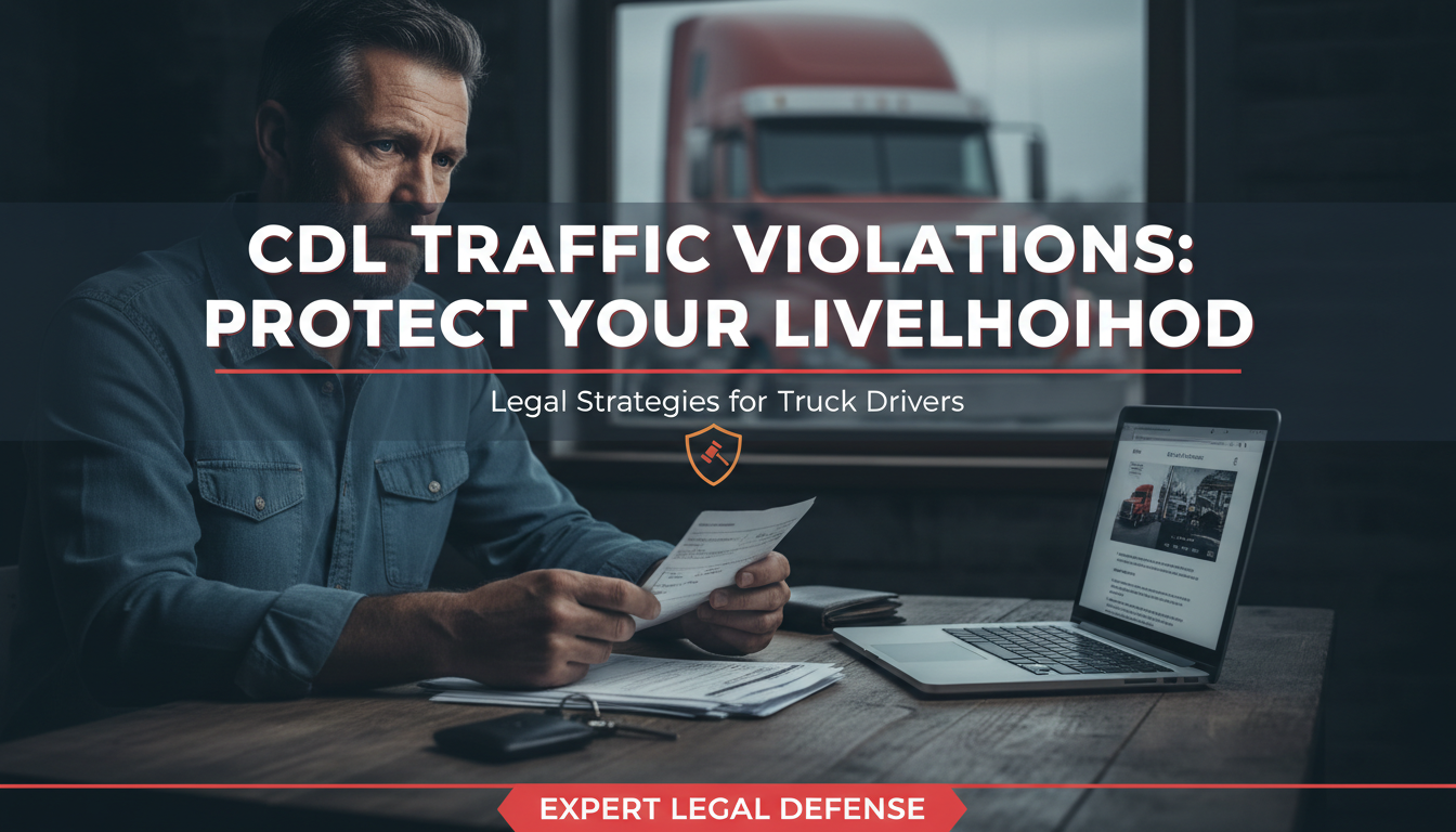 CDL Traffic Violations: Legal Strategies to Prevent License Suspension