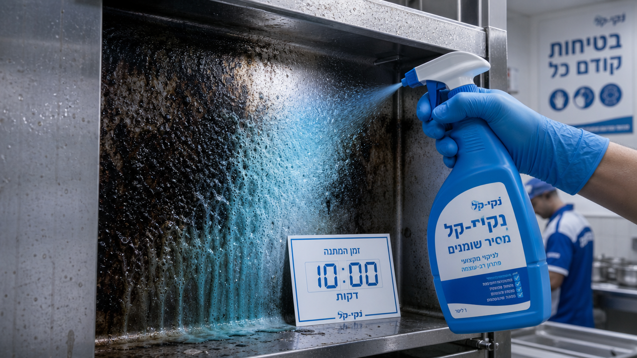 זמן מגע אופטימלי של מסיר שומנים תעשייתי על משטח