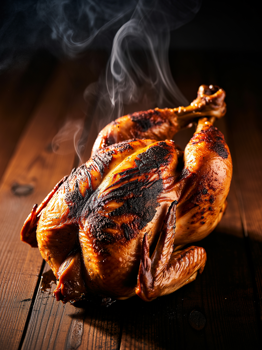 Beer Can Chicken Recipe: Juicy Grilled Whole Chicken closeup detail
