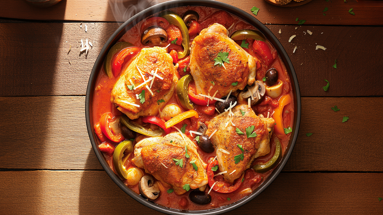 Slow Cooker Chicken Cacciatore - Easy Italian Dinner