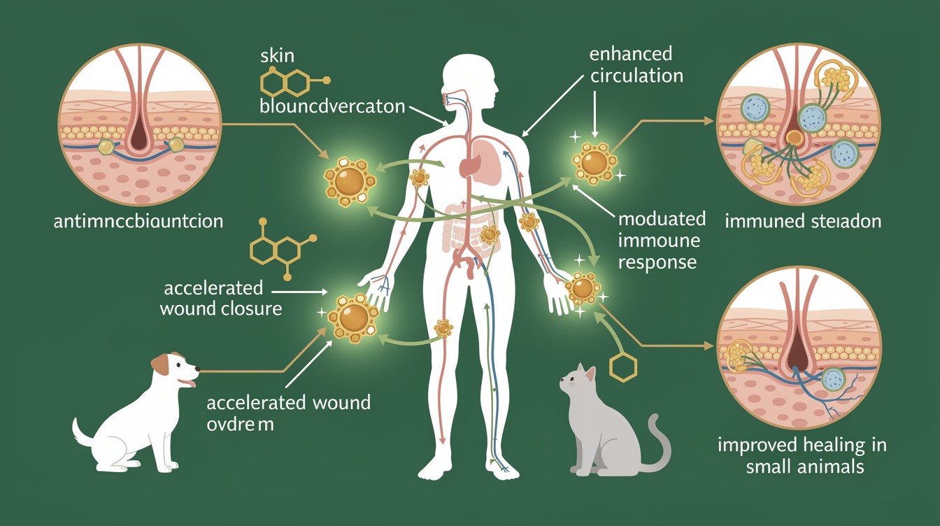 Integrative Therapies in Wound Healing in Small Animals: An Approach Beyond Traditional Medicine. mechanism illustration