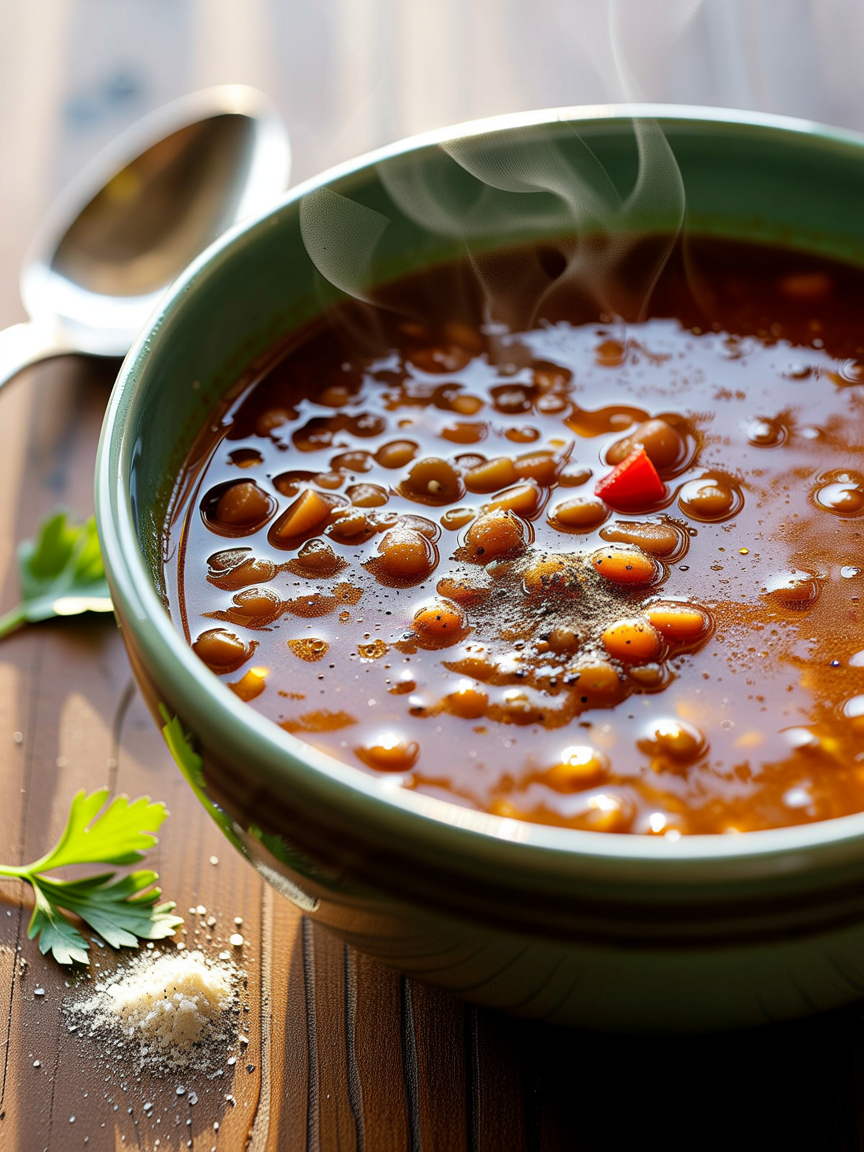 Slow Cooker Lentil Soup Recipe - Easy and Hearty closeup detail