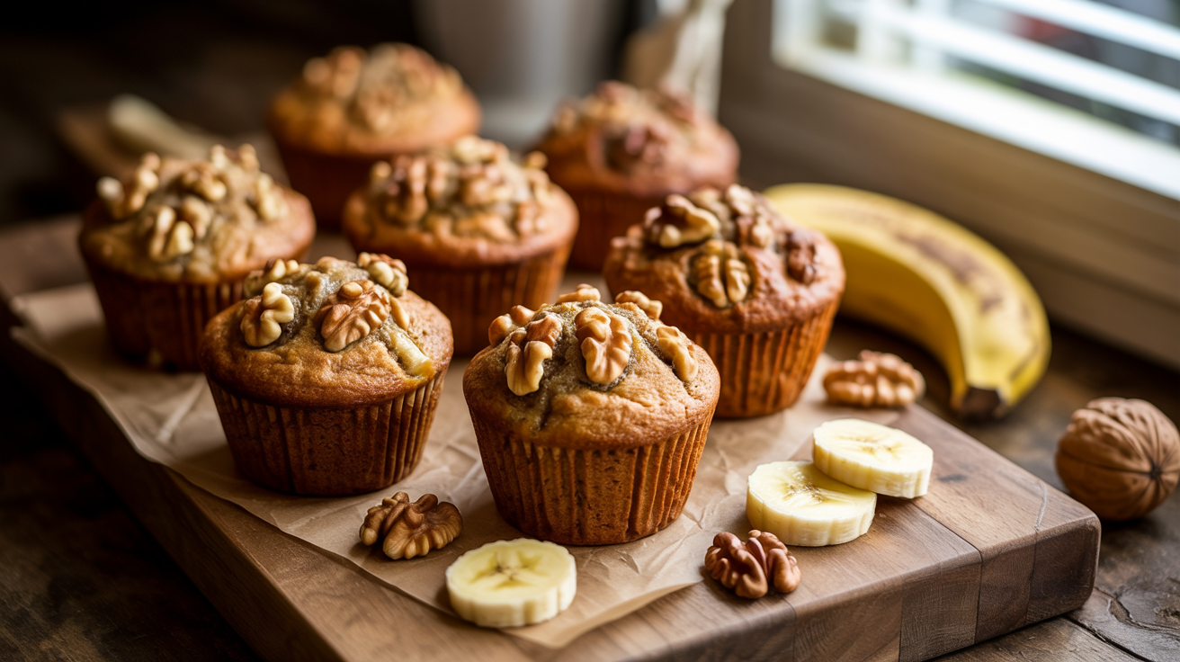 Best Banana Walnut Muffin Recipe - Moist & Easy