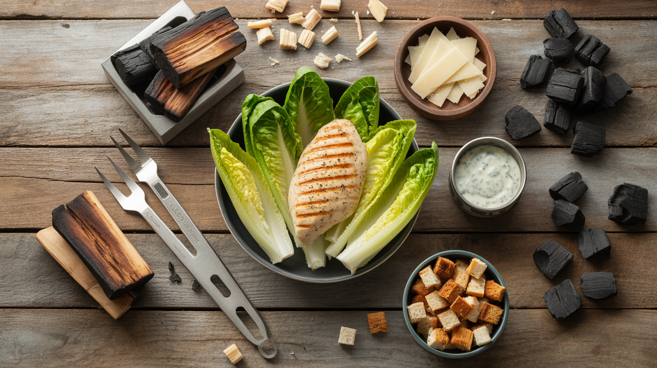 Grilled Chicken Caesar Salad Recipe - Pitmaster Guide ingredients