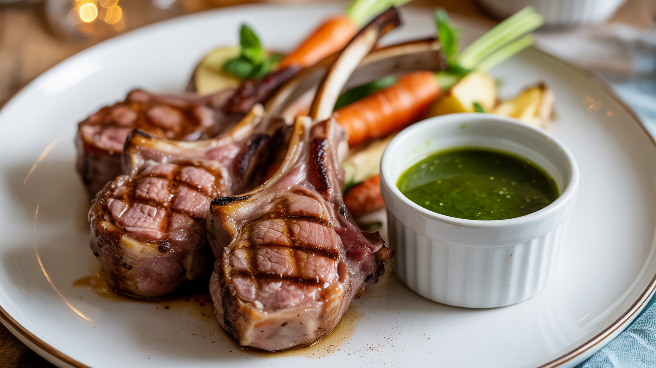 Air Fryer Lamb Chops Recipe - Juicy and Perfect plated