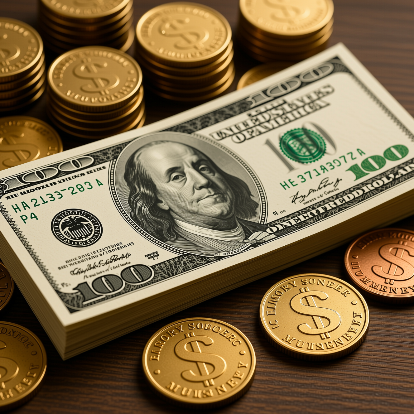 The Economic Role of Money, related to money, photorealistic, high quality, shar