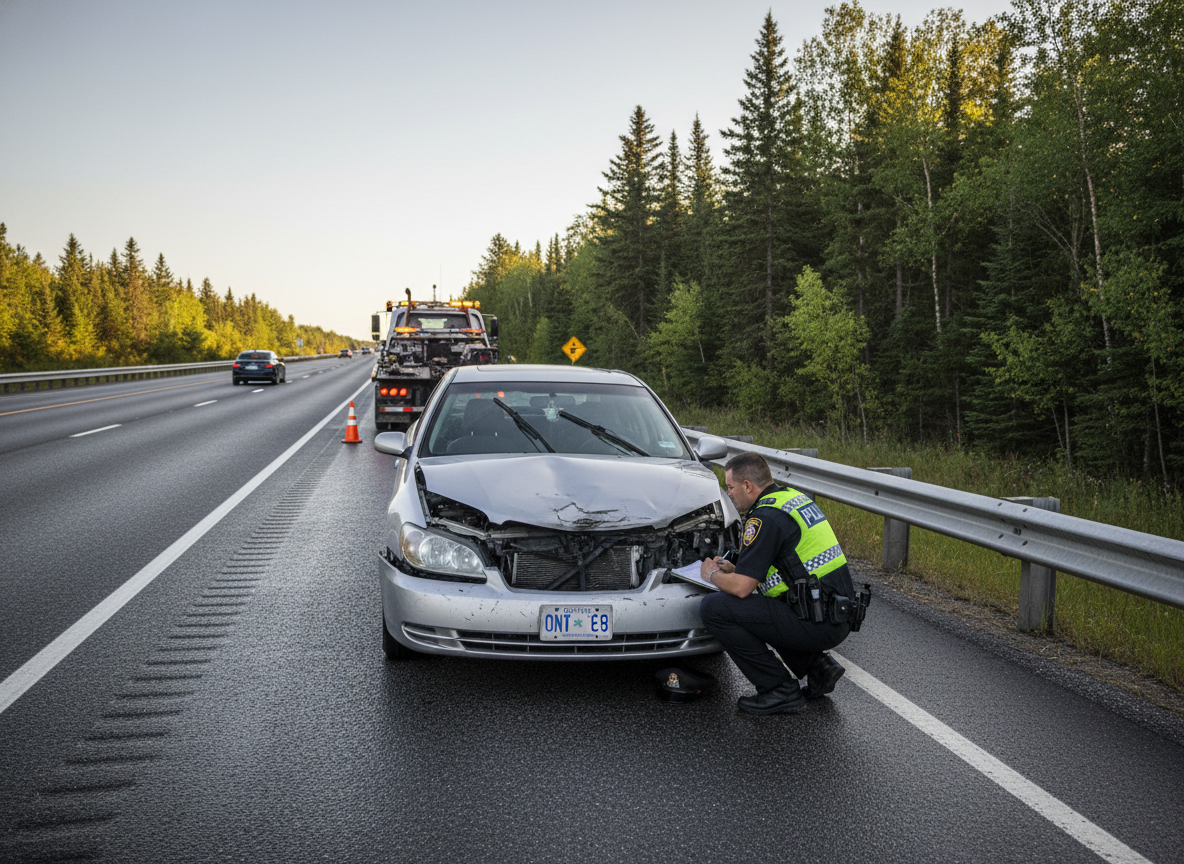 Police officer taking notes at car accident Police officer taking notes at car accident
