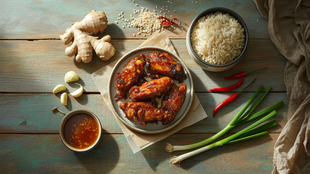 Sticky Asian Chicken Wings Recipe - Sweet & Savory Glaze ingredients