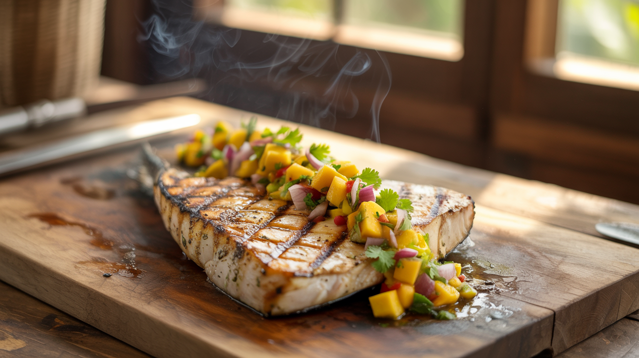 Grilled Swordfish Recipe with Mango Salsa - Perfect Summer