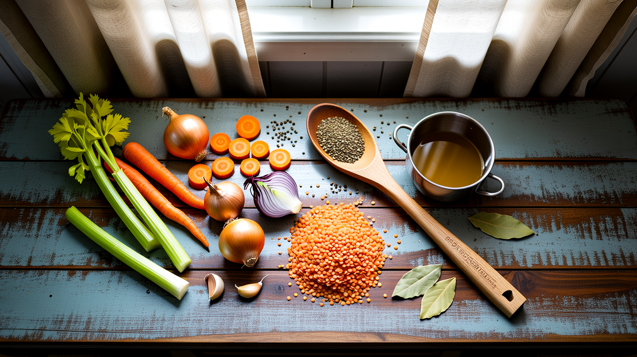 Slow Cooker Lentil Soup Recipe - Easy and Hearty ingredients