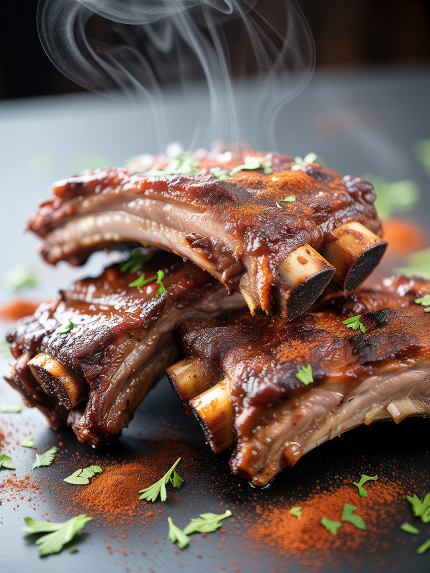 Slow Cooker BBQ Ribs - Fall-Off-The-Bone Easy closeup detail
