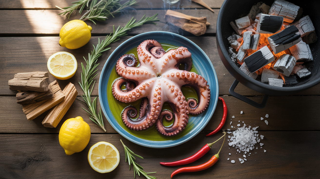 Grilled Octopus Recipe: Tender, Charred Perfection ingredients