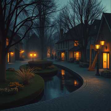 Lanterns Over Brook