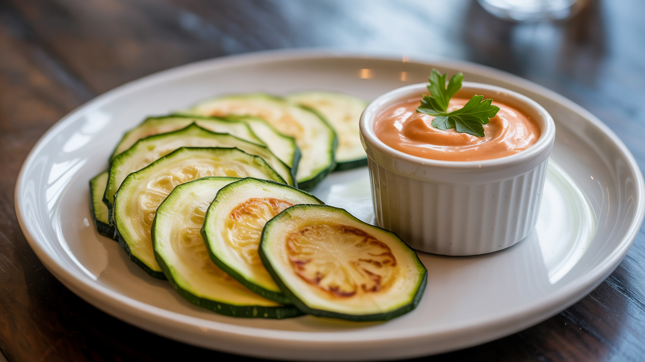 Air Fryer Zucchini Chips - Crispy & Healthy Snack plated