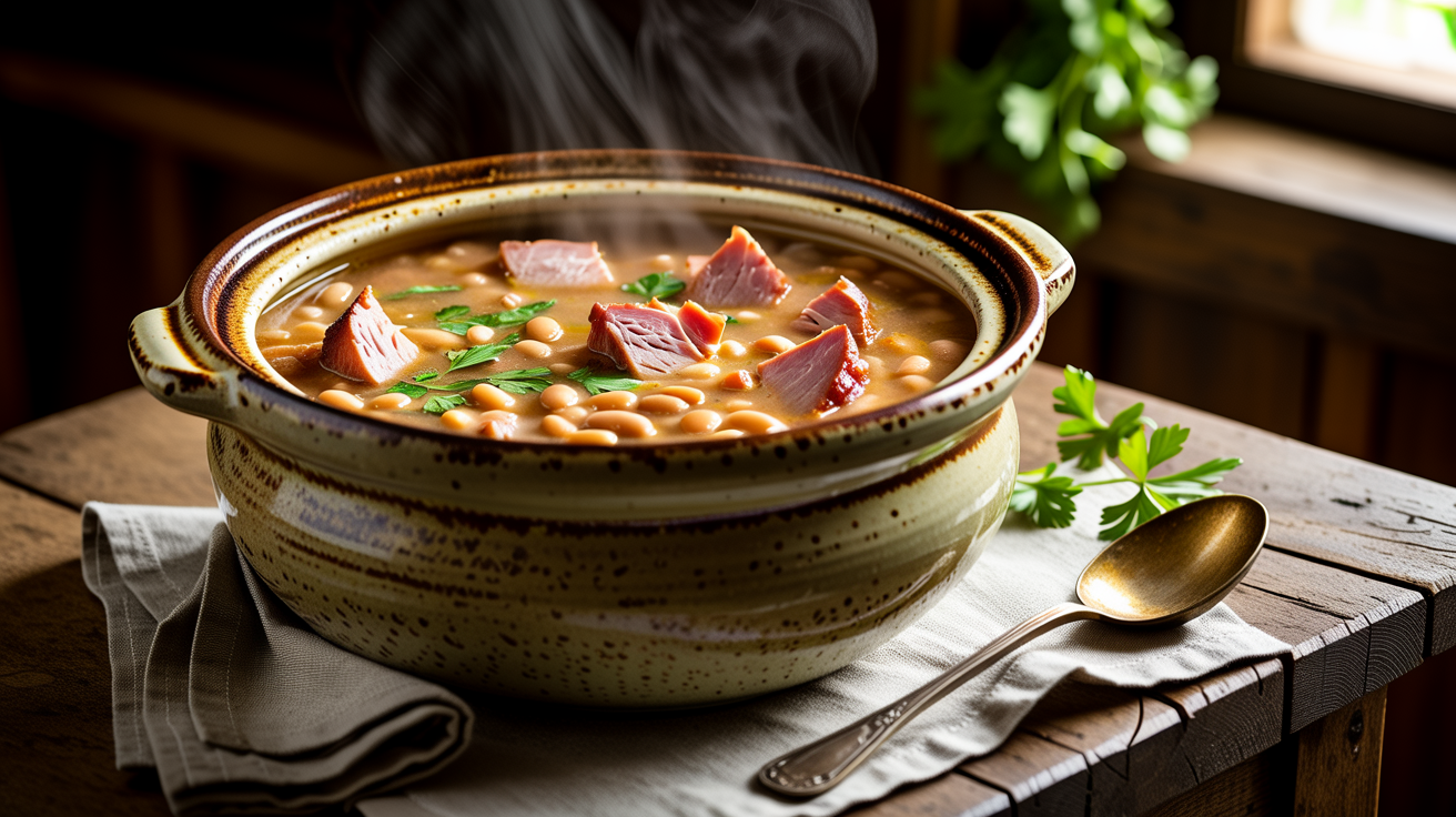Slow Cooker Ham and Bean Soup Recipe