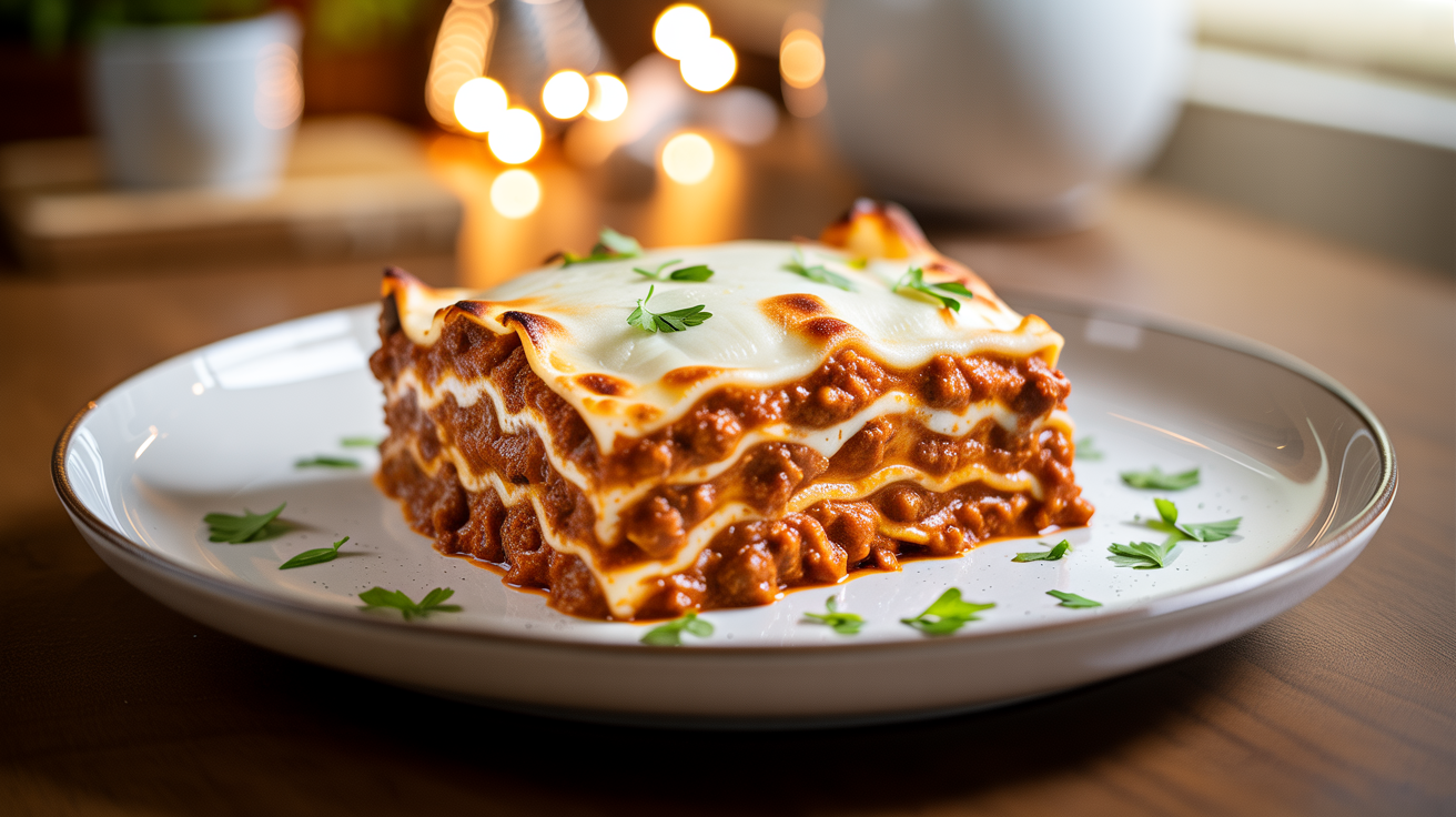 Slow Cooker Lasagna Recipe: Easy and Cheesy Dinner plated