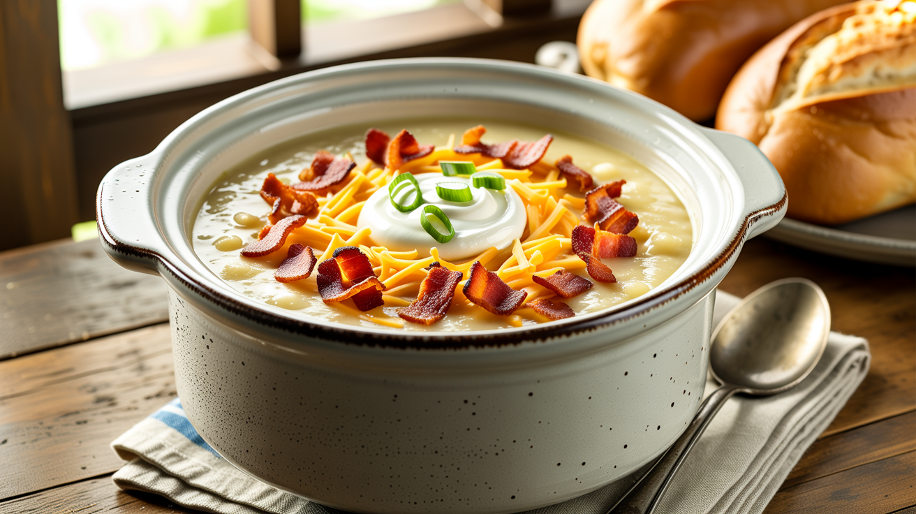 Best Slow Cooker Potato Soup Recipe (Easy & Creamy)