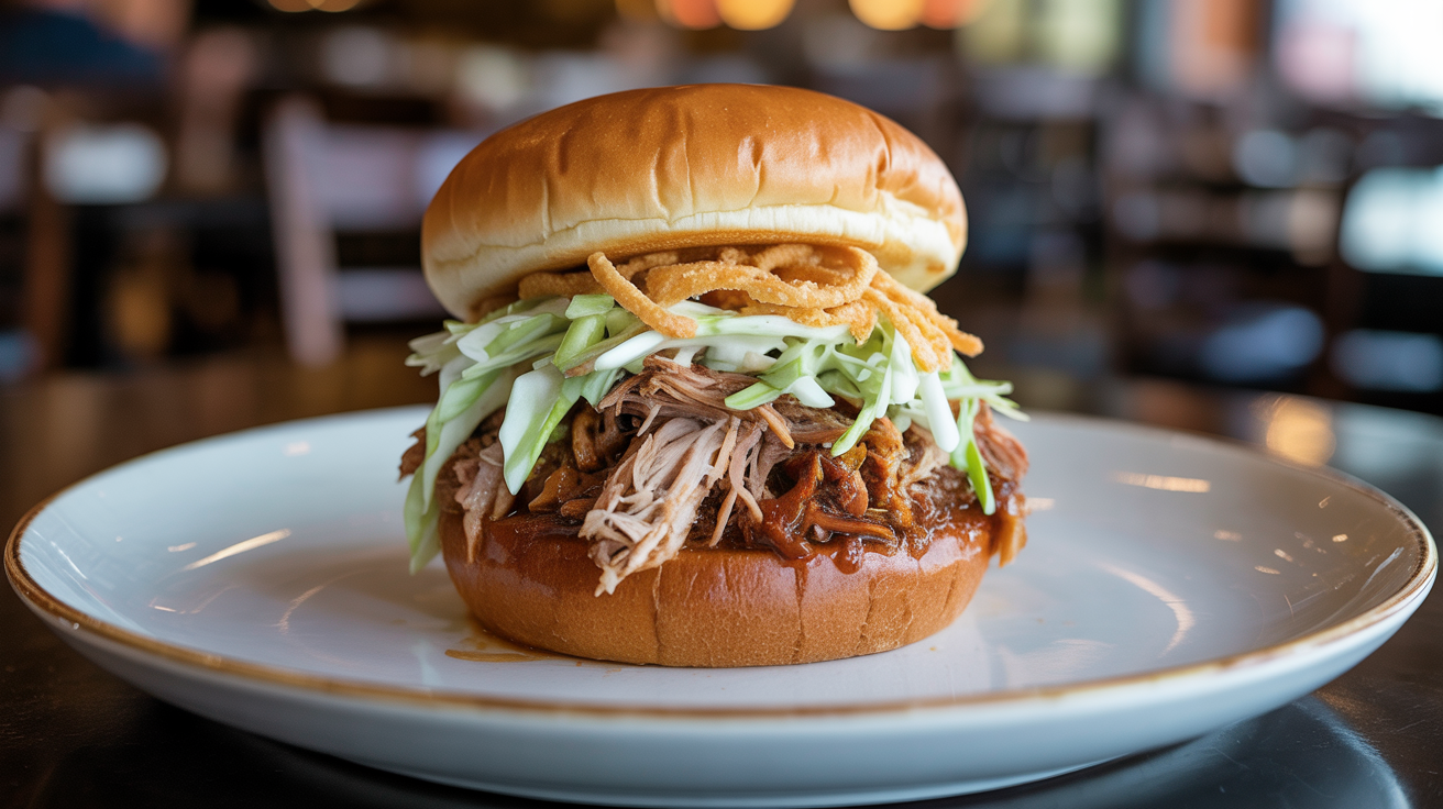Slow Cooker Pulled Pork - Easy Tender Recipe Ready in 6 Hours plated