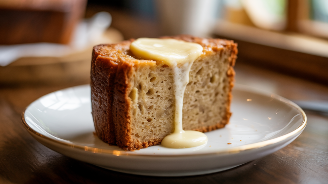 Air Fryer Banana Bread Recipe - Moist and Easy plated