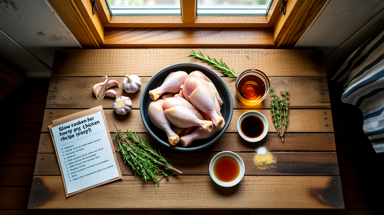 Slow Cooker Honey Garlic Chicken Recipe (Easy!) ingredients