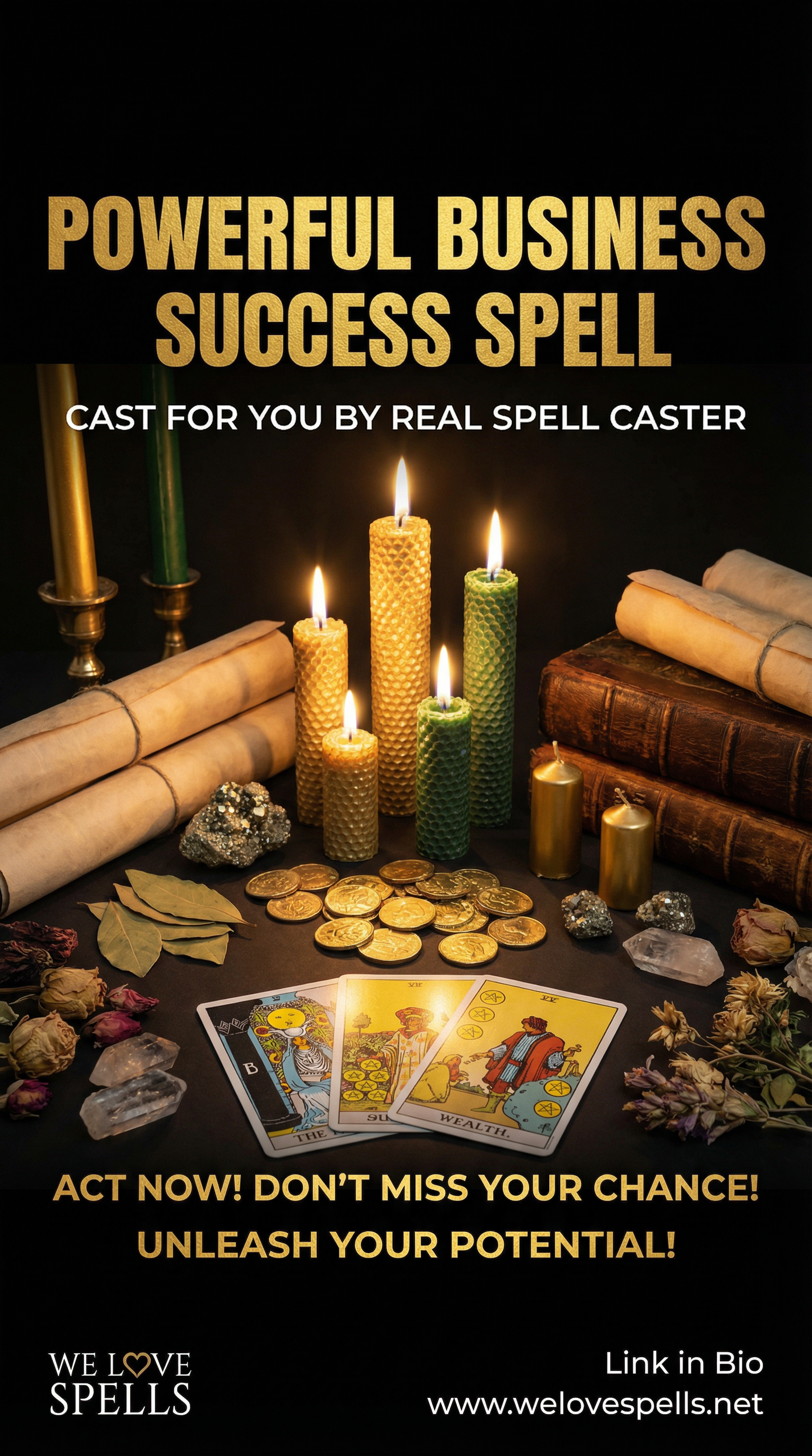 Attract wealth, clients, and prosperity with a business success spell