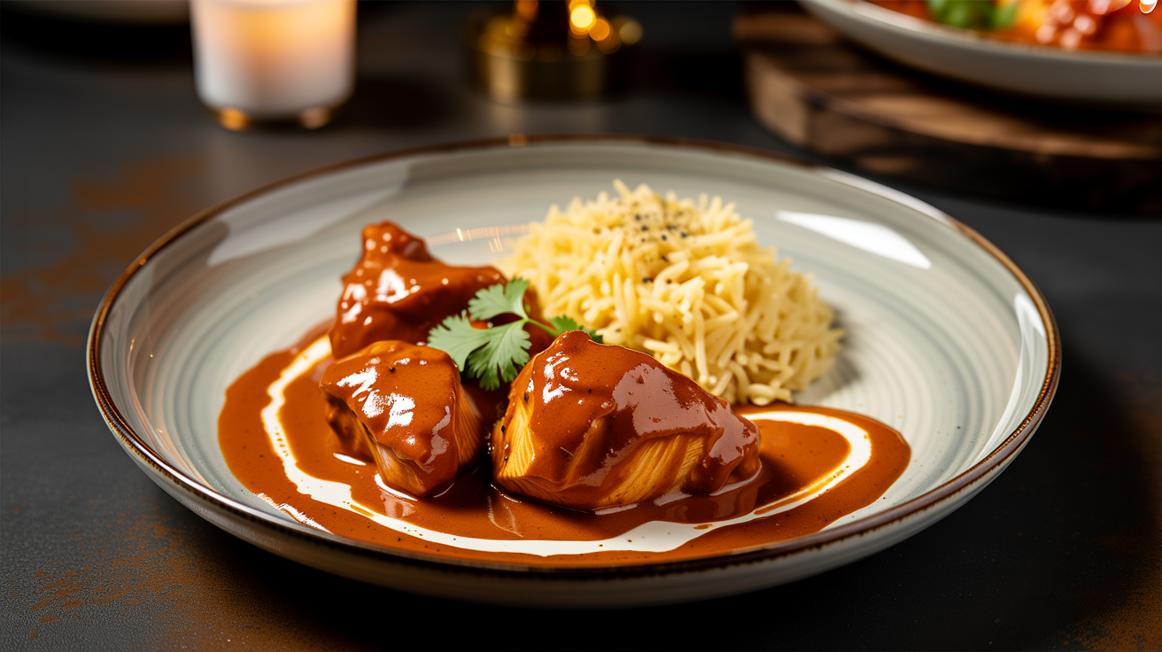 Slow Cooker Butter Chicken - Easy & Creamy Recipe plated