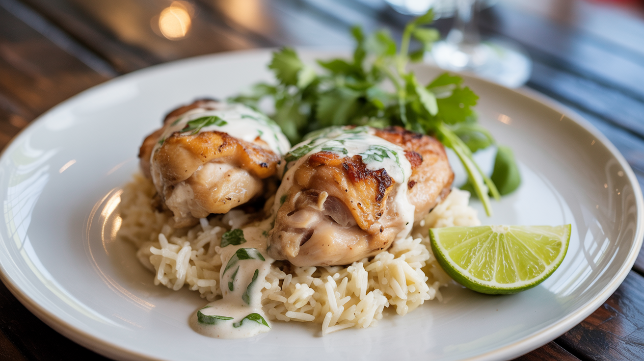 Coconut Lime Chicken Recipe - Bold Tropical Flavor plated