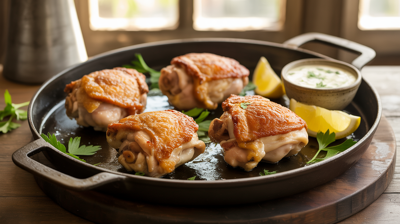 Air Fryer Chicken Thighs Recipe - Crispy & Juicy
