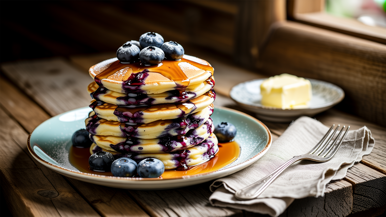 Fluffy Blueberry Pancakes Recipe - Perfect Every Time