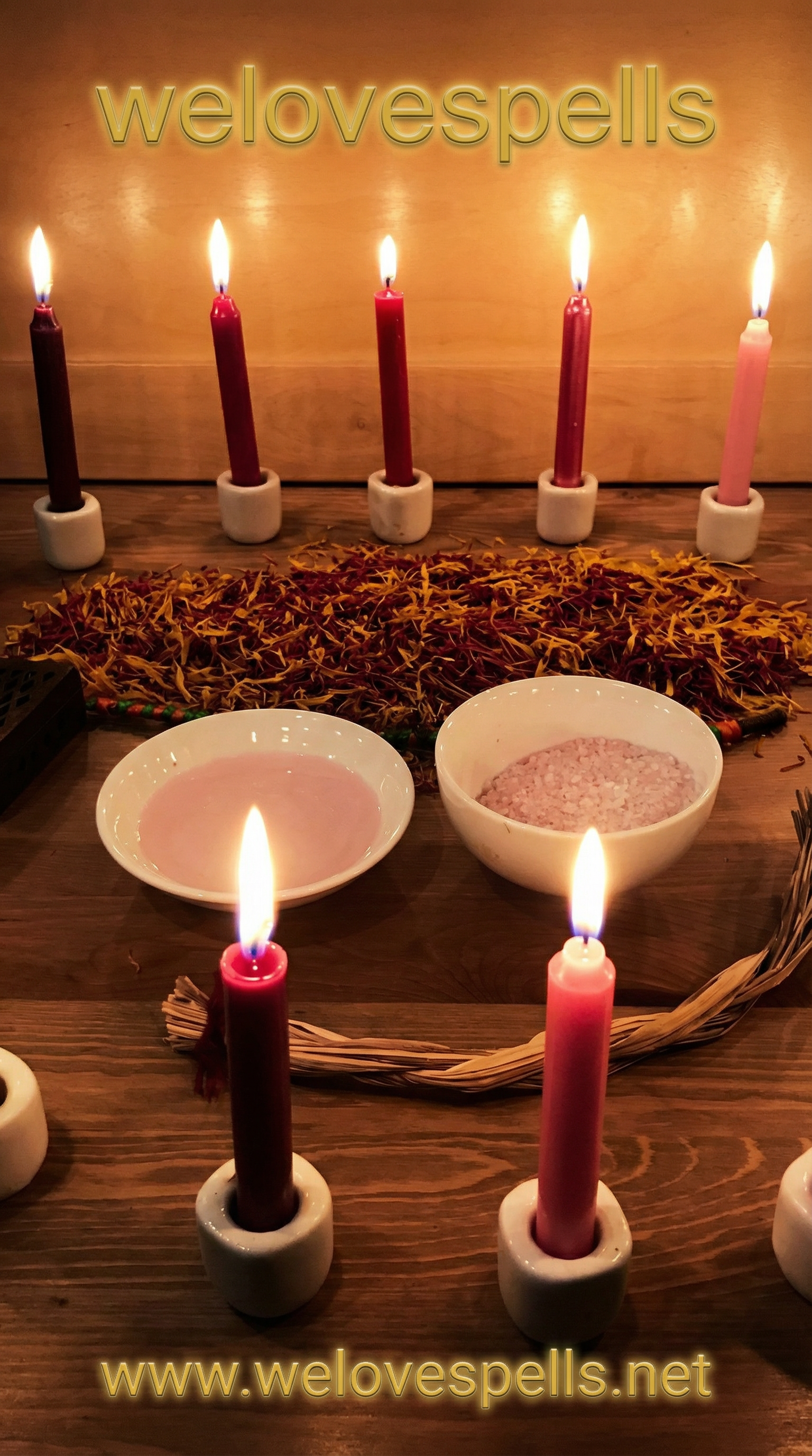 Love Obsession Spell Ritual Setup