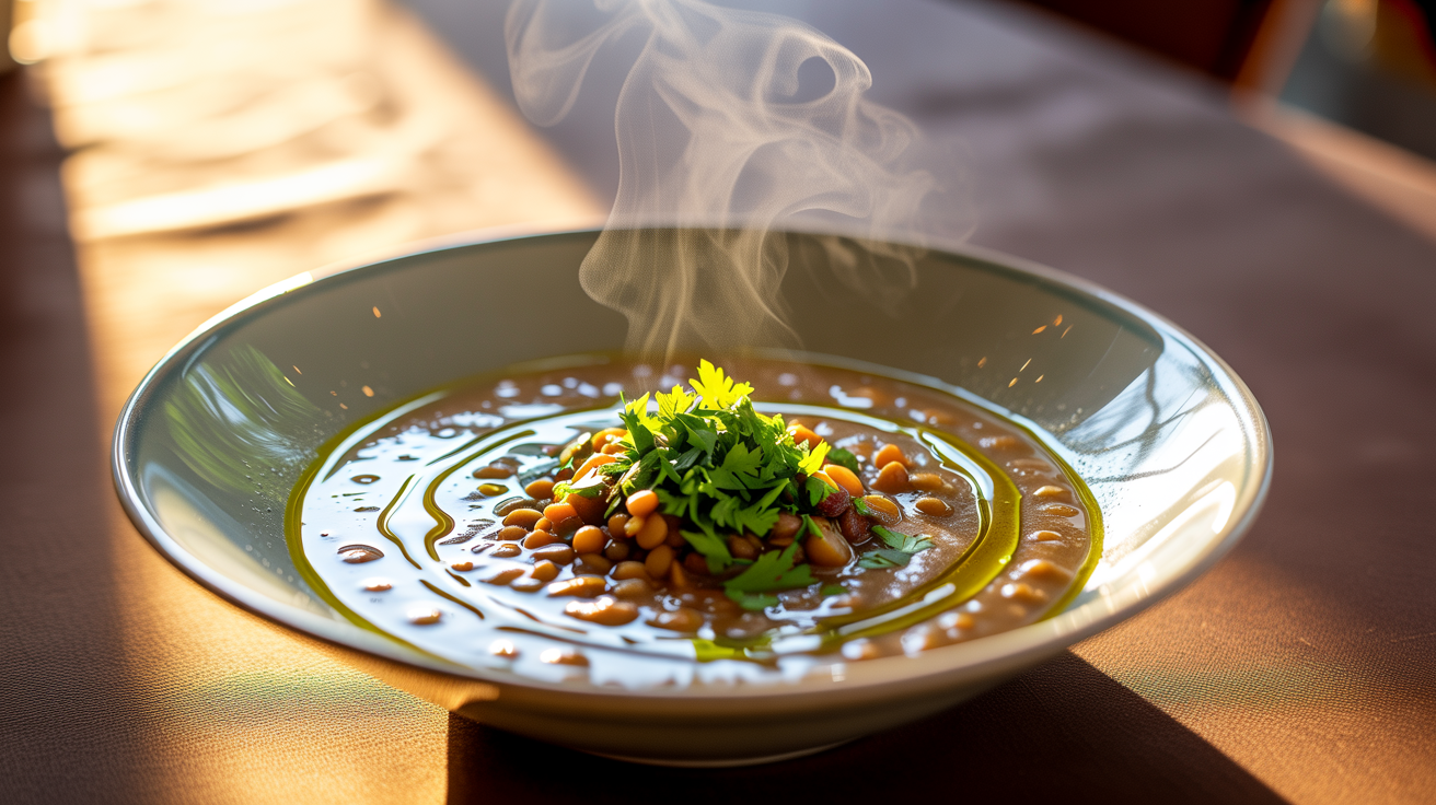 Slow Cooker Lentil Soup Recipe - Easy and Hearty plated