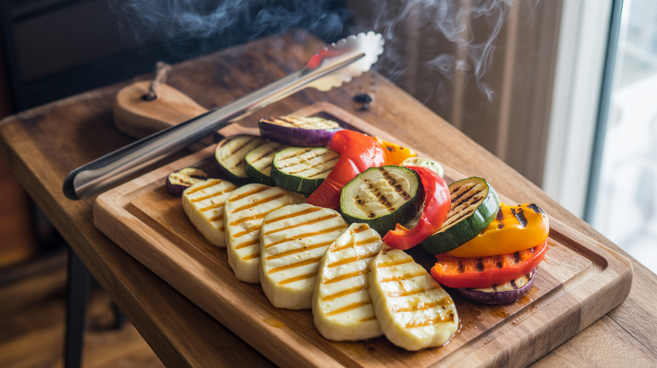 Grilled Halloumi Recipe with Vegetables - BBQ Perfection