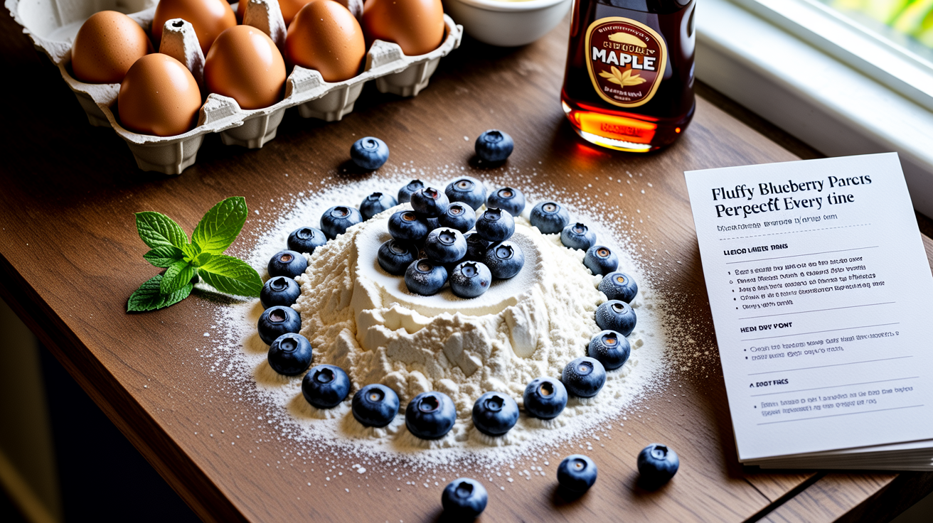 Fluffy Blueberry Pancakes Recipe - Perfect Every Time ingredients