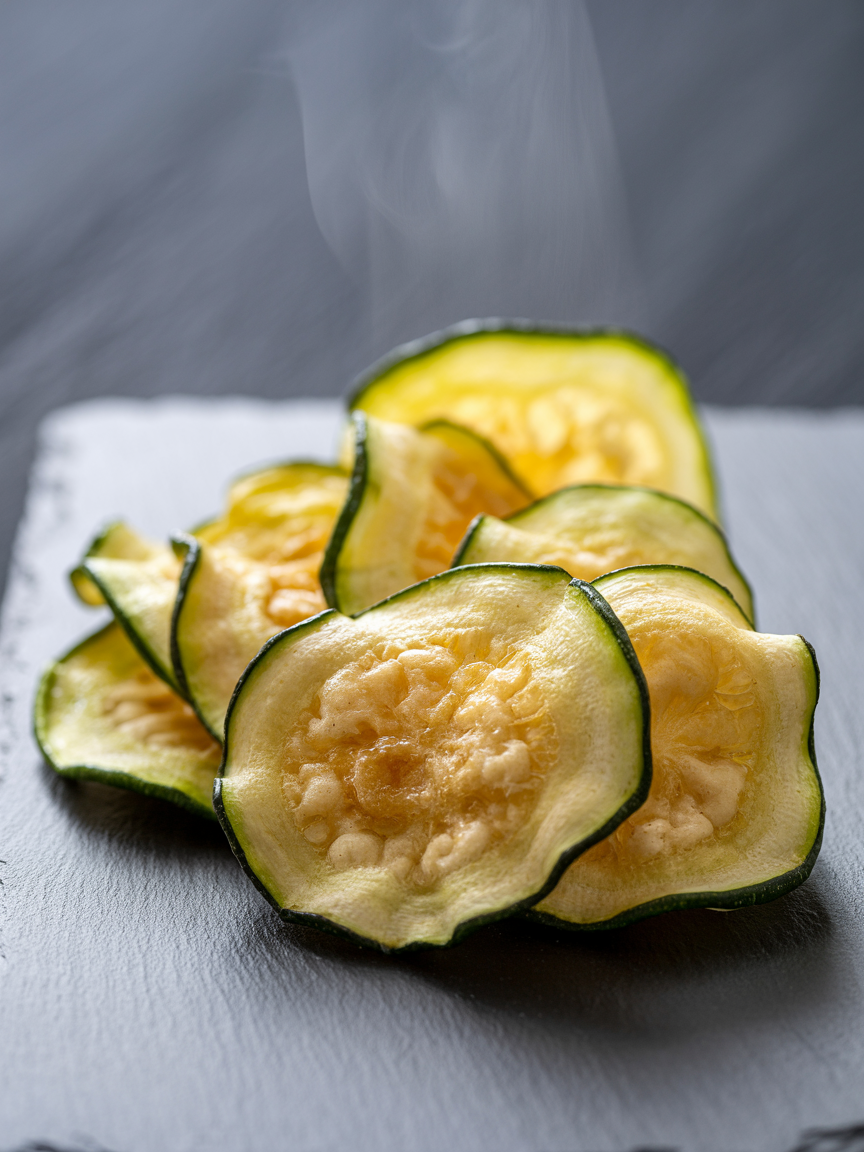 Air Fryer Zucchini Chips - Crispy & Healthy Snack closeup detail