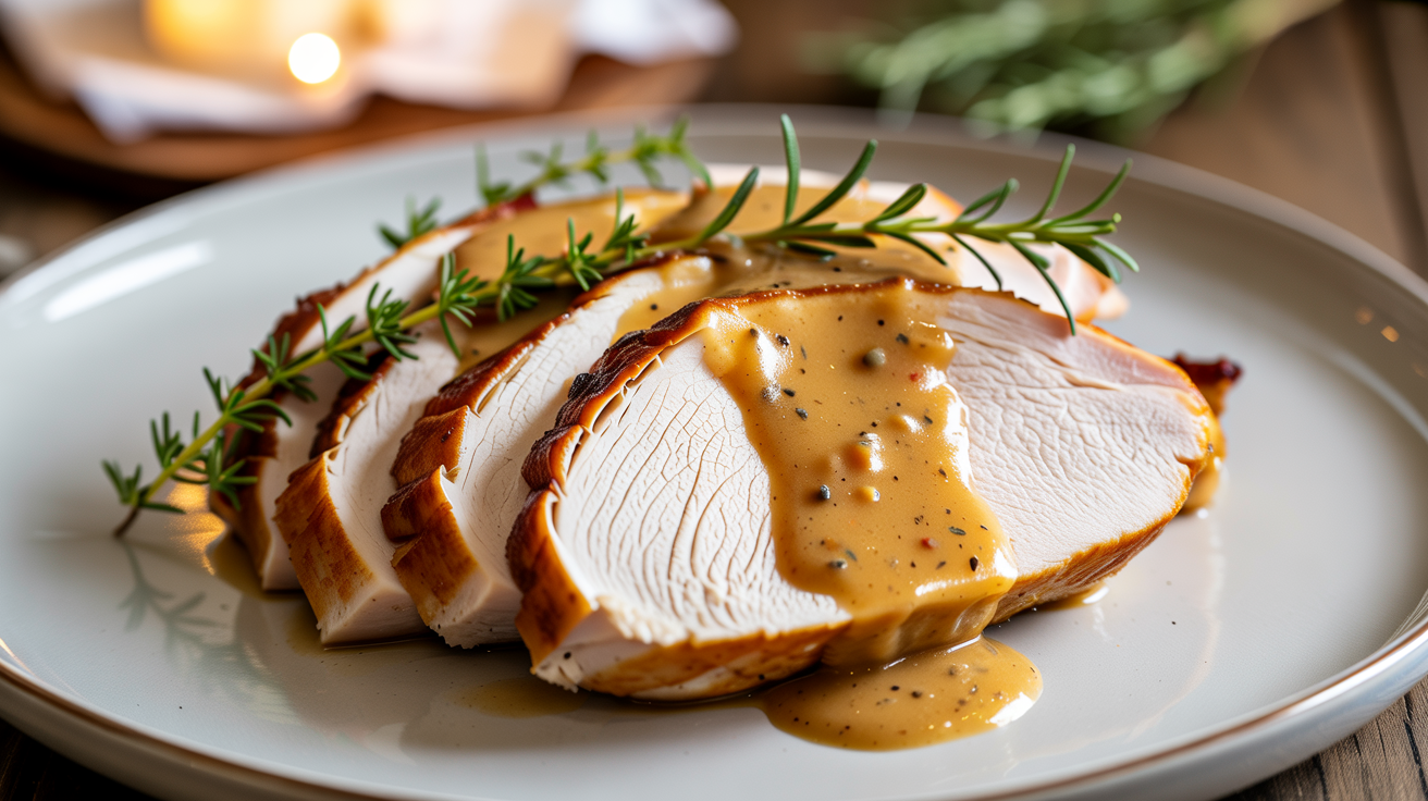 Slow Cooker Turkey Breast Recipe - Juicy and Easy plated