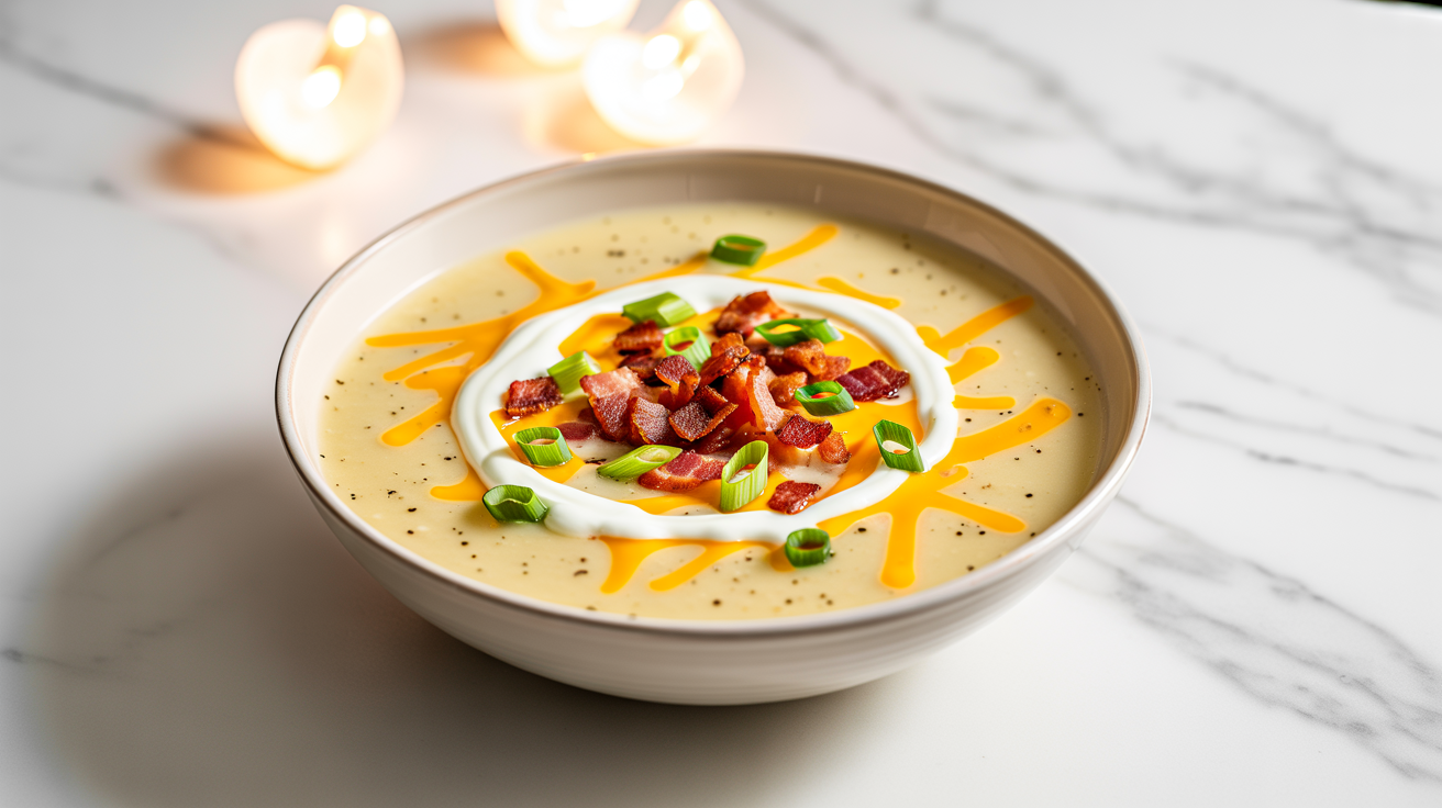 Best Slow Cooker Potato Soup Recipe (Easy & Creamy) plated