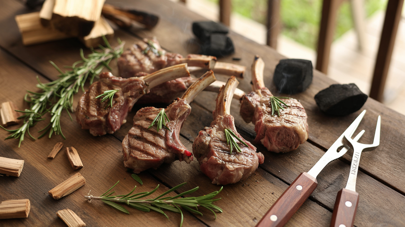 Grilled Lamb Chops Recipe with Rosemary - Perfect BBQ ingredients