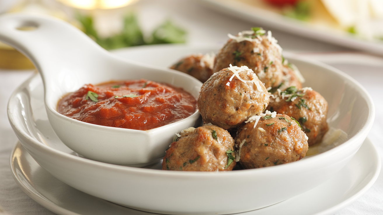 Air Fryer Turkey Meatballs Recipe - Easy and Healthy plated