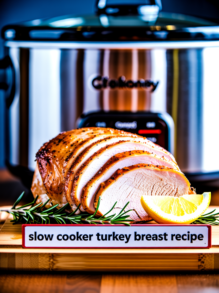 Slow Cooker Turkey Breast Recipe - Juicy and Easy closeup detail