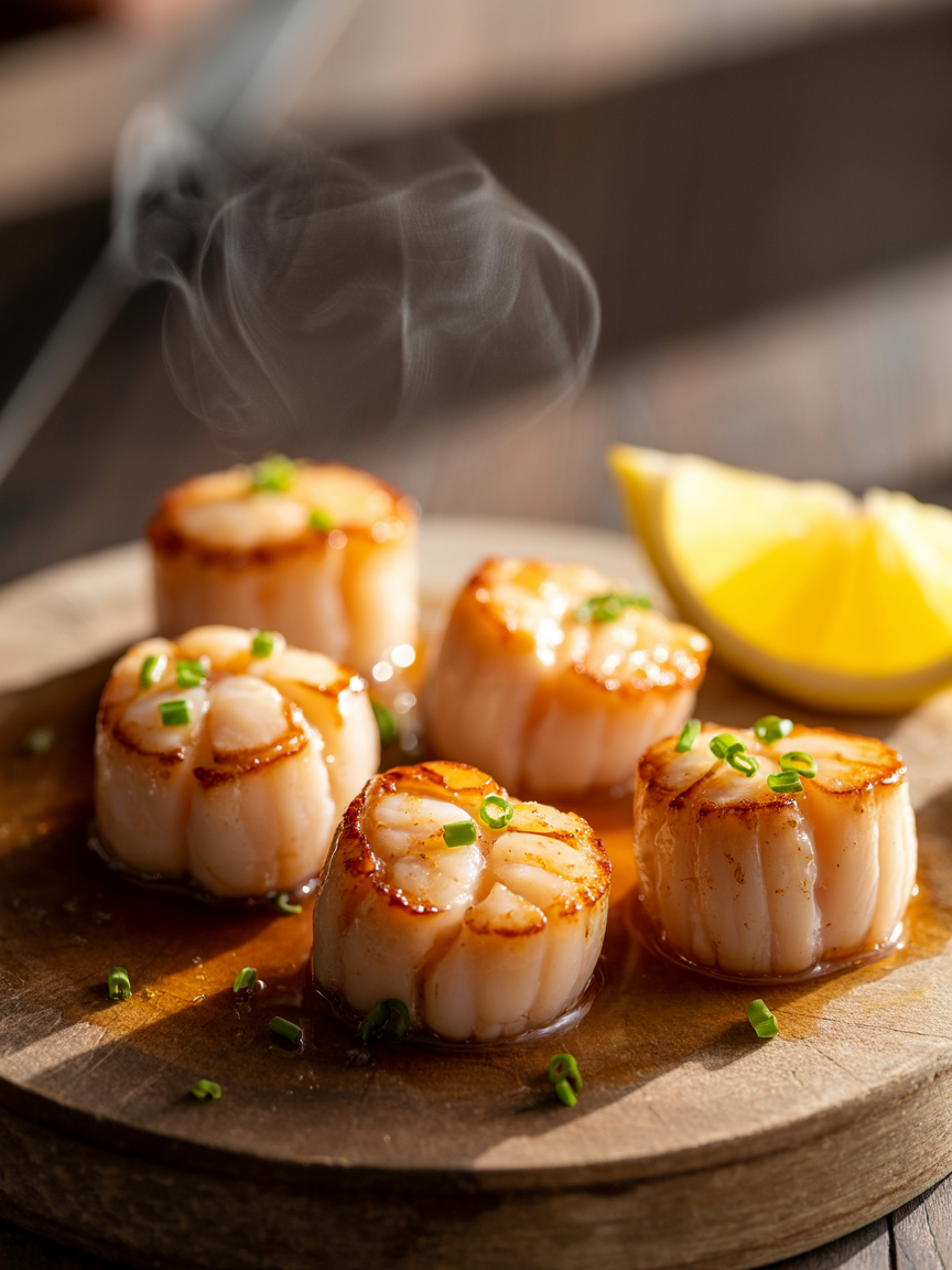 Perfect Brown Butter Scallops Recipe - Restaurant Quality closeup detail