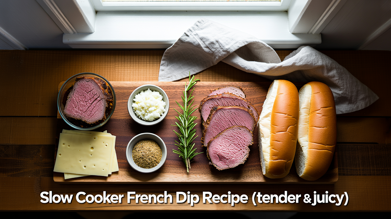 Slow Cooker French Dip Recipe (Tender & Juicy) ingredients
