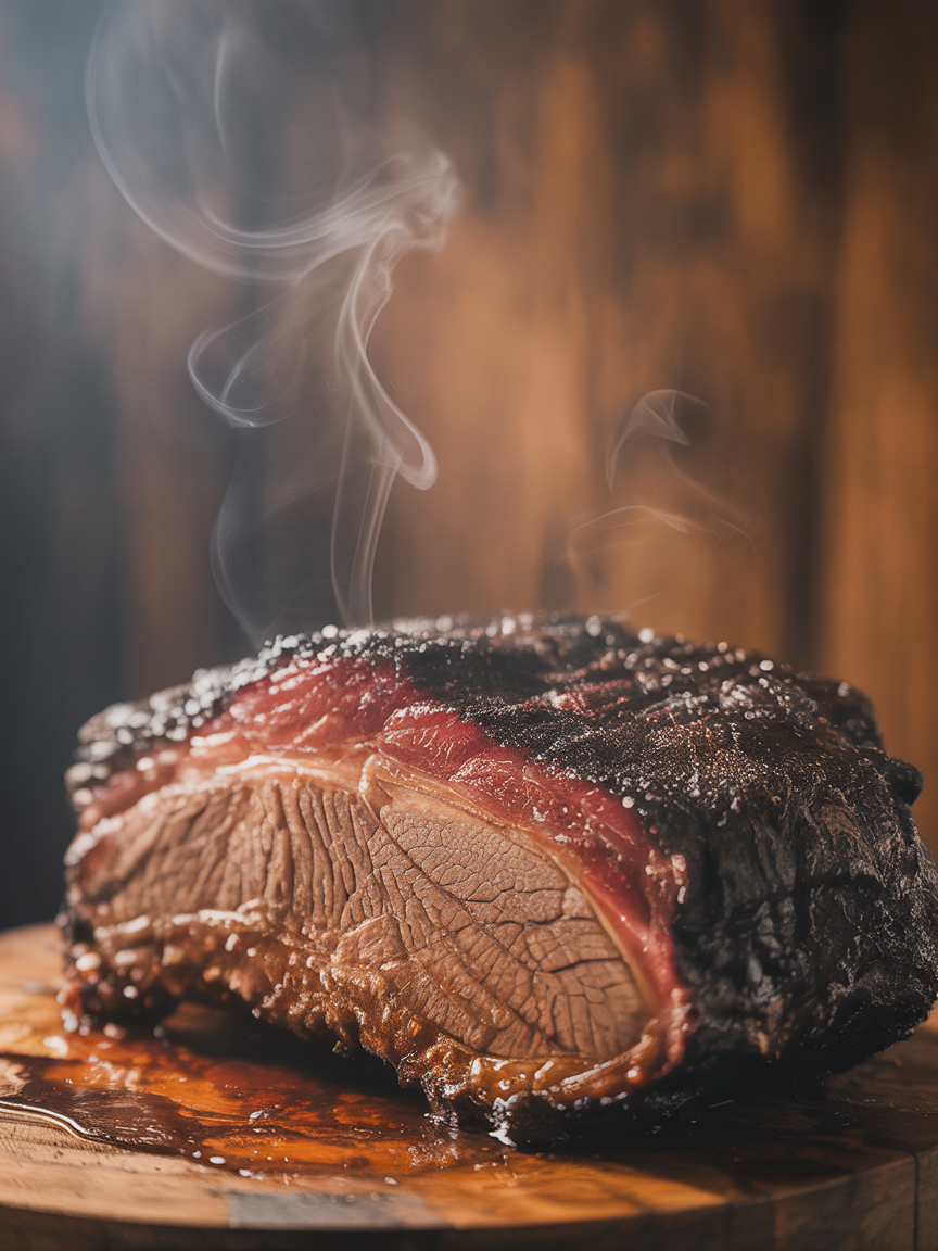 Smoked Beef Brisket Recipe: Low and Slow BBQ Perfection closeup detail