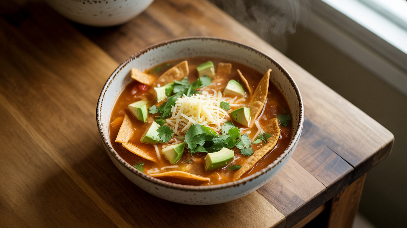 Slow Cooker Chicken Tortilla Soup Recipe - Easy & Delicious