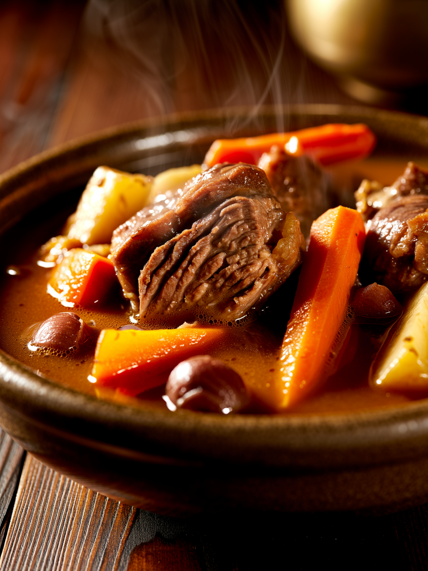Slow Cooker Lamb Stew Recipe - Hearty and Tender closeup detail